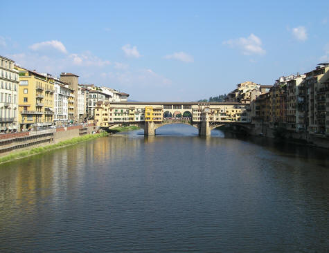 Arno River in Tuscany Italy
